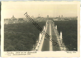 Berlin - Blick Von Der Siegessäule Zum Brandenburger Tor - Foto-Ansichtskarte - Verlag Felix Setecki Berlin - Tiergarten