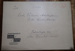 Germany 1935 4pf. Meter Drucksache Cover & Documents; Leipzig - „FURTRANSIT" Rauchwaren, Lagerhaus / Animal Fur Auctions - Lettres & Documents