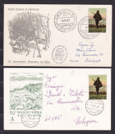 1967 Italia Italy 50° RESISTENZA SUL PIAVE 2 FDC 9/11/67 Viaggiate Bologna: Capitolium + Circolo Filatelico Trevigiano - 1961-70: Storia Postale