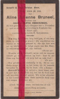Devotie Doodsprentje Overlijden - Aline Bruneel Dochter Jules & Bertha Vanhaverbeke - Ciply Bergen 1906 - Rumbeke 1923 - Décès