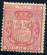 Cuba Telégrafos (1881) - Cuba (1874-1898)