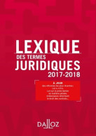 Lexique Des Termes Juridiques (2017) De Collectif - Recht