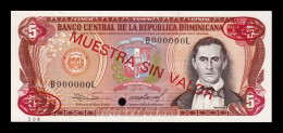 República Dominicana 5 Pesos Oro 1985 Pick 118Sc Specimen Sc Unc - Repubblica Dominicana