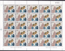 1981 Cipro Cyprus NOZZE PRINCIPE CARLO  Prince Charles And Lady Diana Royal Wedding 25 Serie Minifoglio MNH** Minisheet - Neufs