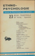 Ethno-psychologie N°2/3 (1971) De Collectif - Non Classificati