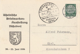 Allemagne Entier Postal Illustré Düsseldorf 1936 - Private Postal Stationery