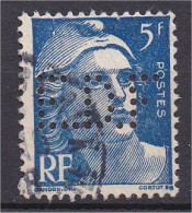 Marianne Gandon 5F Bleu N° 719B Perforé EDF ENTREPRISE DROUARD FRERES - Usados