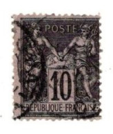 France N° 103  Type SAGE 10 C Noir S. Lilas - Other & Unclassified