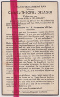 Devotie Doodsprentje Overlijden - Camiel Dejager Wed Maria Bulckaert - Deerlijk 1855 - Gullegem 1939 - Obituary Notices