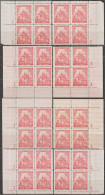 105/ Pof. 57; Corner Big 4-blocks Miniature, Plate Mark ** - Nuevos