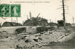 CPA -  CONTALMAISON - CE QUI RESTE DU CHATEAU (1919) - Other & Unclassified