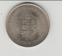 United Kingdom 25 Pence 1972 Silver Wedding EF - 25 New Pence