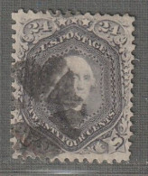 ETATS UNIS - N°24 Obl (1861) 24c Violet-gris - Usati