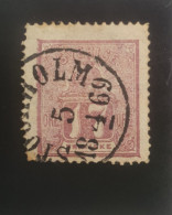 Sweden 1862-72 17 Ore Purple Fine Used With Nice Cancelation - Gebruikt