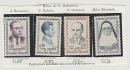 France N° 1288 à 1291 ** Série Heros De La Resistance - Unused Stamps