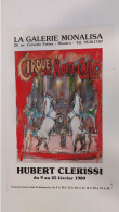 Affiche Cirque De Monte-Carlo Par Hubert Clérissi Galerie Monalisa Du 9 Au 25 Février 1989 à Monaco - Affiches