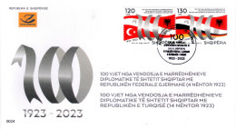 Albania Stamps 2023. 100 Anniv Of Relation With Turkey And Germany. FDC MNH - Albania