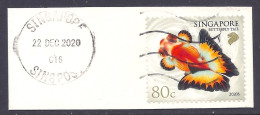 Singapore 2020 - Definitives,  Tropical Fauna, Goldfish, Fish, Butterfly Tail, Marine Life - Used - Singapur (1959-...)