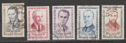 France N° 1248 à 1252 La Série Heros De La Resistance - Used Stamps