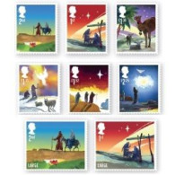 Great Britain United Kingdom 2015 Christmas Bible Stories Set Of 8 Self-adhesive Stamps MNH - Ongebruikt