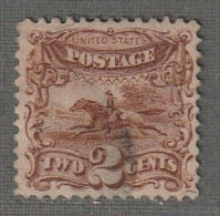 ETATS UNIS - N°30 Obl (1869) Pony Express : 2c Brun - Used Stamps