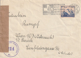 Suisse Lettre Censurée Zürich Pour L'Autriche 1946 - Marcofilie