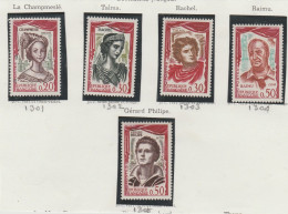 France N° 1301 à 1305 ** Comédiens Français - Unused Stamps