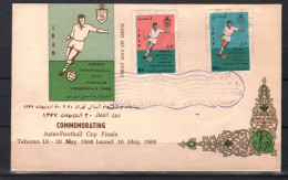 IRAN PERSIA  STAMPS,  FD COVER ASIAN FOOTBALL CUP, 1968 - Irán