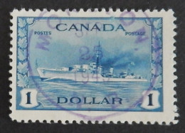 CANADA YT 218 OBLITÉRÉ "DESTROYER IROQUOIS" ANNÉES 1943/1948 - Gebraucht