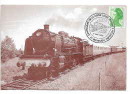 Carte Maximum Train Du Centenaire Ligne De TIGRE RIVIERE A RICHELIEU N0173 - 1980-1989