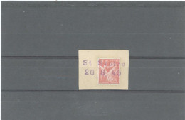OBLITERATION  59-SAINT SAULVE -1940 -JUIN / AOUT -DÉBACLE -OBLITÉRATION DE FORTUNE /N°433 -IRIS 1F ROUGE - Gebraucht