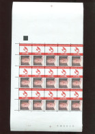 Belgie 3274 Gepersonaliseerde Zegels In Volledig Vel MNH RR Serge Faulconnier (zonder Onderrand) Bovenrand BLANCO !! - Ungebraucht