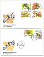 FDC Vietnam Viet Nam Covers With Perf Stamps 1993 : Honey Bees / Bee / Insect (Ms657) - Viêt-Nam