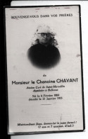 Souvenir De Chanoine Léon Henri Chavant, Ancien Curé De Saint Marcellin, Aumônier à Bellevue, Dcd Le 21 Janvier 1955. - Religion & Esotericism