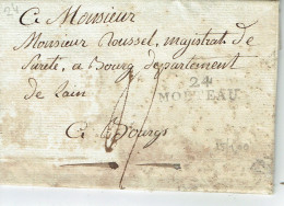 Morteau 24 Doubs Lettre Du 23 Janvier 1706 Pour Bourg Ain - 1701-1800: Precursori XVIII