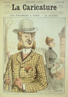 La Caricature 1886 N°364 Etrangers Draner Coquelin Par Luque Canonnier Kerbinet Gino - Revues Anciennes - Avant 1900