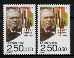 Année 1992 : Y. & T. N° 2747 ** Visage Marron Et Visage Brun Marron - Unused Stamps