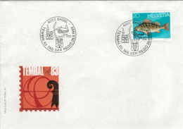 Basel 1983 Centenary Of Swiss Fishermen's Association - Barsch - Storia Postale