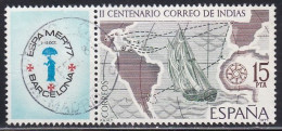 1977-ED. 2437-COMPLETA CON BANDELETA-CORREO MARITIMO.ESPAMER'77-USADO - Gebraucht