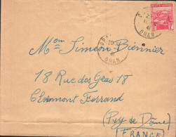 ALGERIE SEUL SUR LETTRE POUR LA FRANCE 1941 - Lettres & Documents