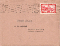ALGERIE SEUL SUR LETTRE POUR LA FRANCE 1955 - Storia Postale