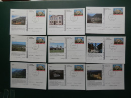 ENTIERS AUTRICHE C/  14 CP ILLUSTREE 196/1-196/14  OBL. WIEN 1992 - Postcards