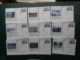 ENTIERS AUTRICHE D/  14 CP ILLUSTREE 96/1-96/15  OBL. WIEN 1992 - Cartes Postales