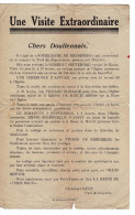 Ref 1 - Vieux Papier Religieux, Une Visite Extraordinaire à Doullens - Somme . - Sin Clasificación