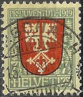 Schweiz Suisse Pro Juventute 1919: Wappen Nidwalden Zu WI 12 Mi 149 Yv 173 Voll-⊙ RORSCHACH 15.I.20 (Zumstein CHF 20.00) - Gebraucht