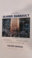 Exposition Olivier DASSAULT Galerie Berdon  1986 - Afiches