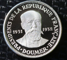 Beau Jeton Argent Poinçonnée 925 - 21mm "Président De La République Paul Doumer" French President Token - Professionals/Firms