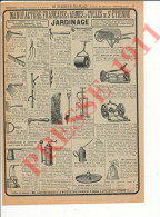 Publicité Vintage 1911 Jardinage Outils De Jardin Tondeuses Gazon Pulvérisateurs Pompe Lampe Insecticide Piège Papillons - Pubblicitari