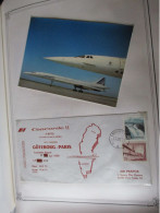 CONCORDE  1er Vol GOTEBORG / PARIS + Carte Postale - Concorde