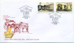FDC Vietnam Viet Nam With Perf Stamps 1998 : 90th Anniversary Of Buoi - CHu Van An Secondary School (Ms792) - Viêt-Nam